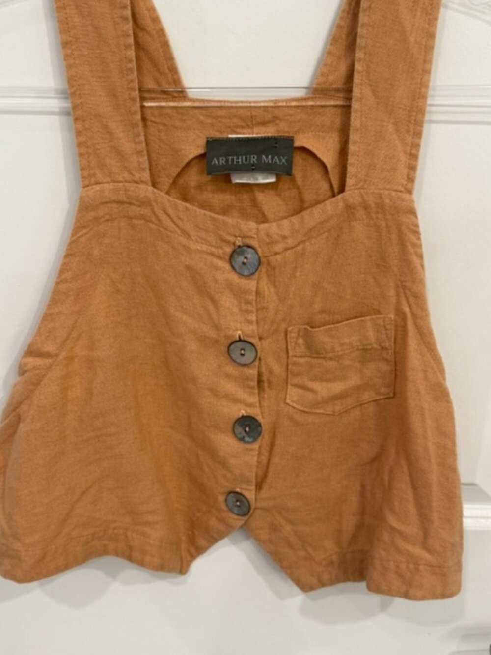 Vintage Arthur Max Flax Cropped Sleeveless Top